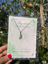 Load image into Gallery viewer, Moon crystal Necklace gift cards
