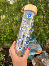 Load image into Gallery viewer, All seeing Eye Glass & Bamboo water bottle