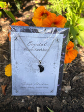 Load image into Gallery viewer, Moon crystal Necklace gift cards