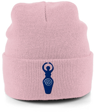 Load image into Gallery viewer, 'I am Goddess' Embroidered Cuffed Beanie (Reds & Pinks)