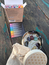 Load image into Gallery viewer, Chakra Candle &amp; Gemstone gift bundle
