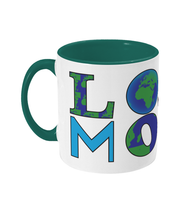 Load image into Gallery viewer, &#39;Love the Planet&#39; Two Toned Mug
