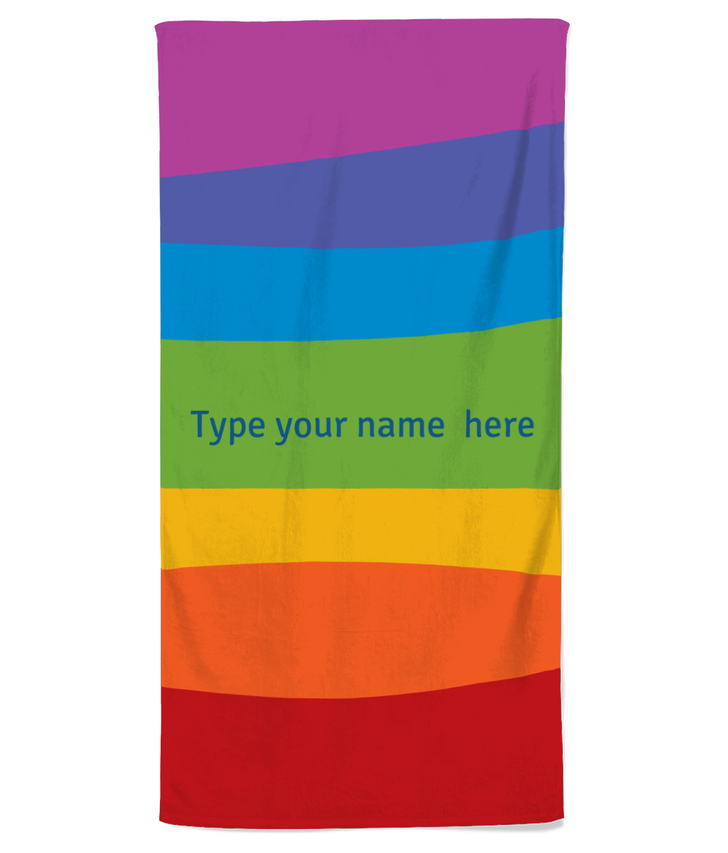 Personalised Chakra/Rainbow Beach Towel